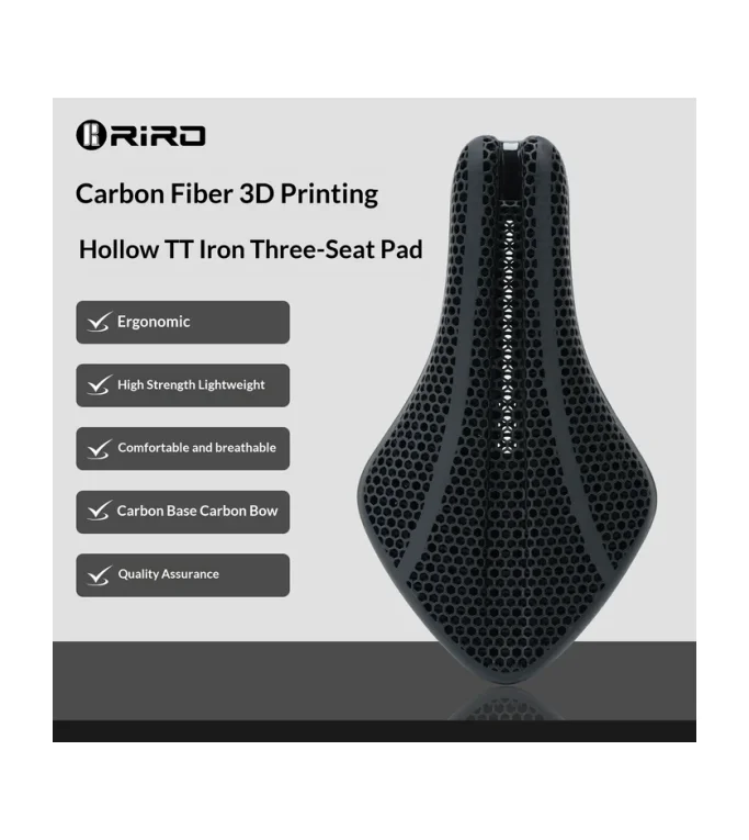 RIRO 3D Printed Carbon Fiber Triathlon TT Bicycle Saddle - Lightweight Hollow Matrix Pro Racing Seat p06