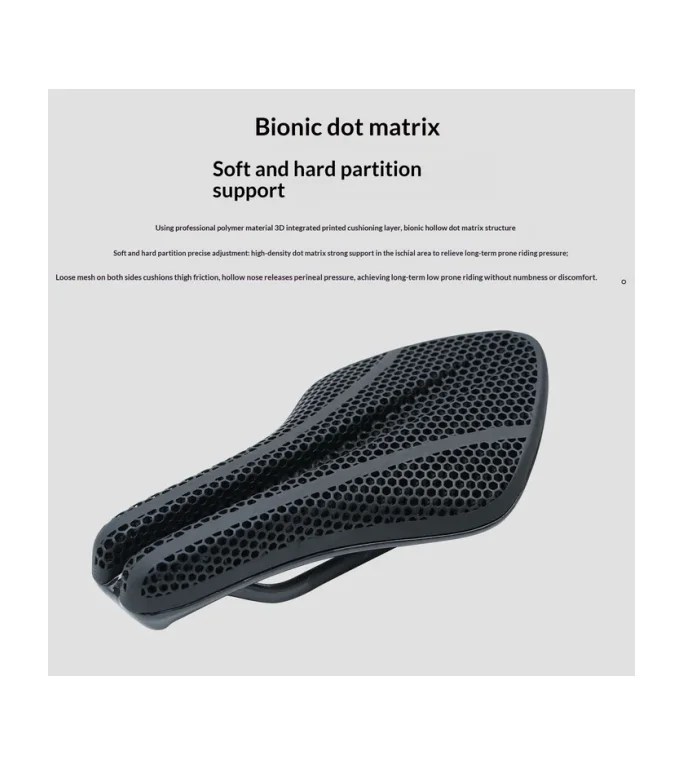 RIRO 3D Printed Carbon Fiber Triathlon TT Bicycle Saddle - Lightweight Hollow Matrix Pro Racing Seat p06