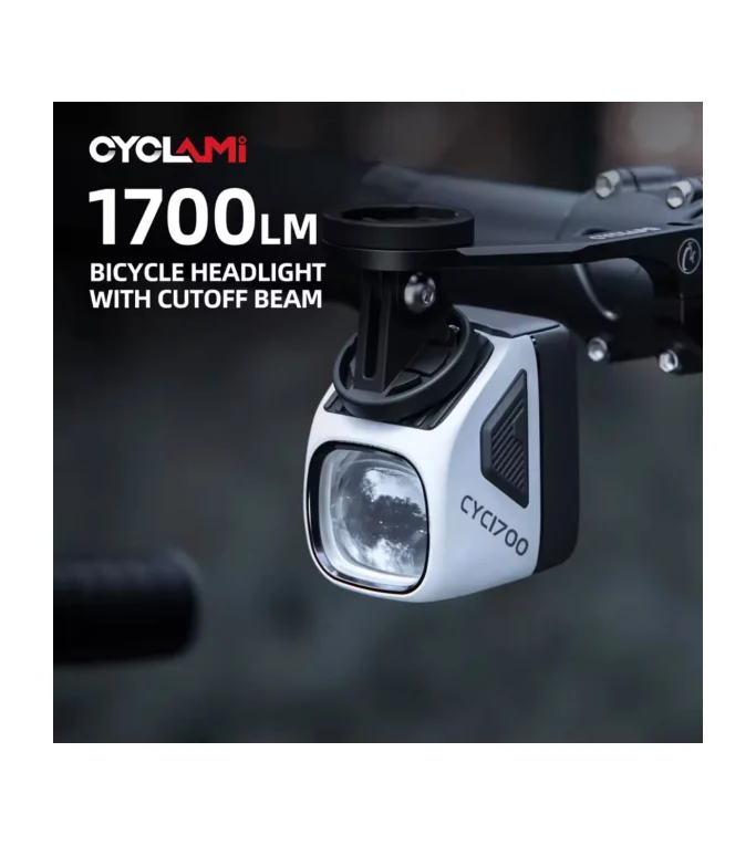 CYCLAMI CYC1700 Wireless Remote Hanging Bike Headlight High Brightness Cutoff Line Front Light 4000mAh 1700 Lumen Aluminum Alloy