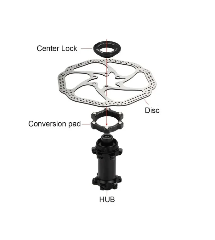 GUB DISC BRAKE ADAPTER CENTER LOCK G606 6 BOLTS