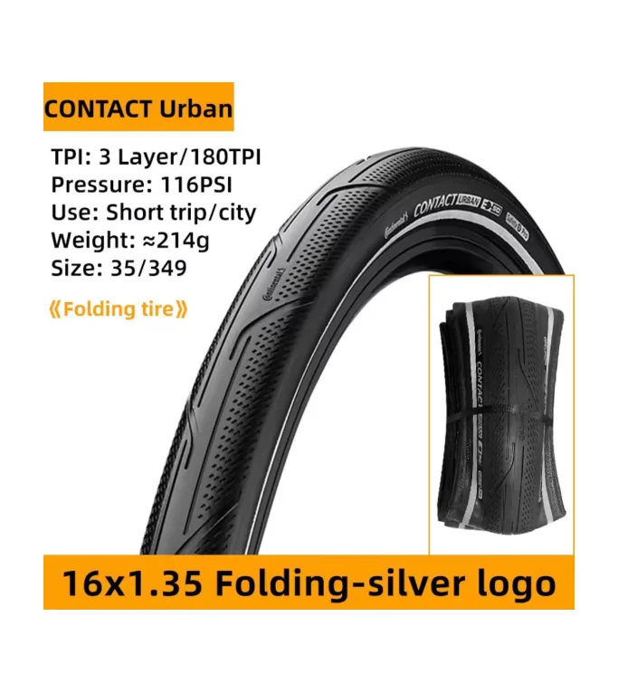 Continental Urban tire 16*1.35 35/105-349 For Pikes and Brompton and Java