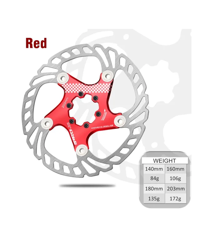 IIIPRO BICYCLE DISC BRAKE ROTOR 160mm Red