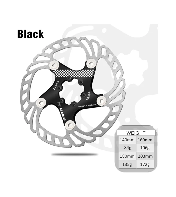 IIIPRO BICYCLE DISC BRAKE ROTOR 180mm Black