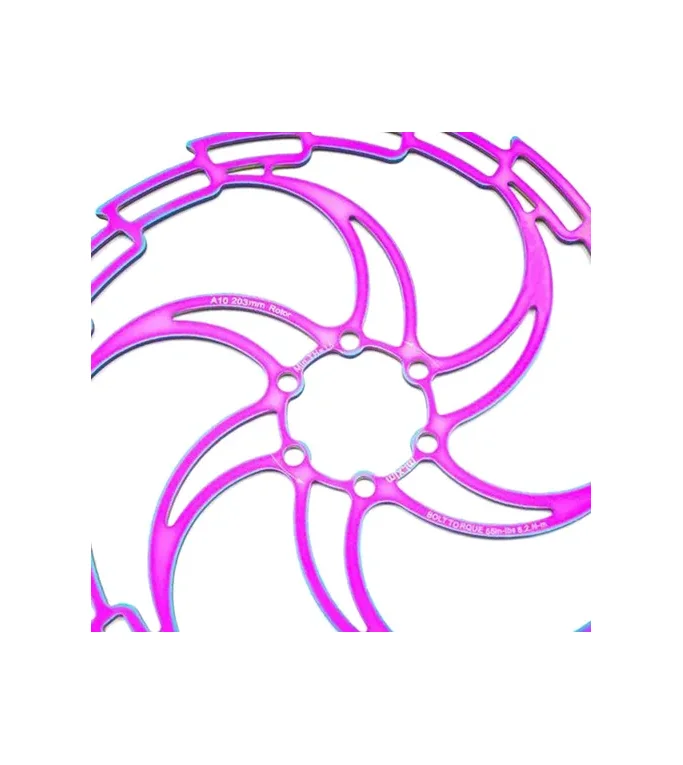 IIIPRO BICYCLE DISC BRAKE ROTOR 203mm A10 HOLOGRAPHIC COLOR
